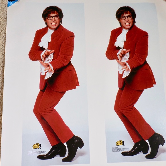 Austin Powers 4-Panel VTG 90s Original Movie Theater Lobby Poster Mike Myers Y2K - Picture 1 of 5